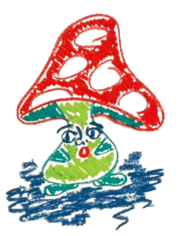 Mushroom character illustration